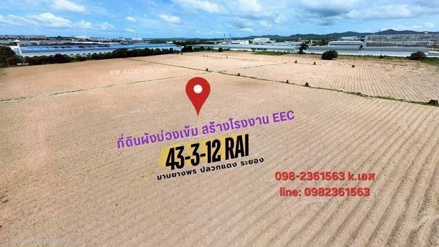 ขายที่ดินเปล่า 12 ไร่ ติดสุขุมวิท สัตหีบ ใกล้หาดบางเสร่ TP-L1378