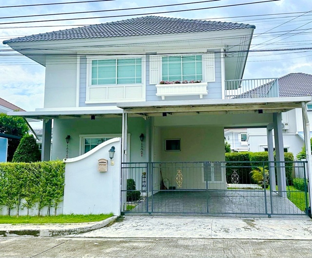 พร้อมเฟอร์ฯหรูหรา MRTมีนบุรี 2.1 กม. ร่มเกล้า 4-8 ให้เช่าคฤหาสน์ 2 ชั้น 60ตร.วา. 236ตร.ม ม.เกษมบัณฑิต ร่มเกล้า 1.2 กม. 3 นอน 3 น้ำ