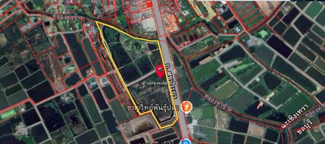 ขายที่ดินเปล่า ถนนศุขประยูร ตำบลหนองตีนนก อำเภอบ้านโพธิ์ จังหวัดฉะเชิงเทรา