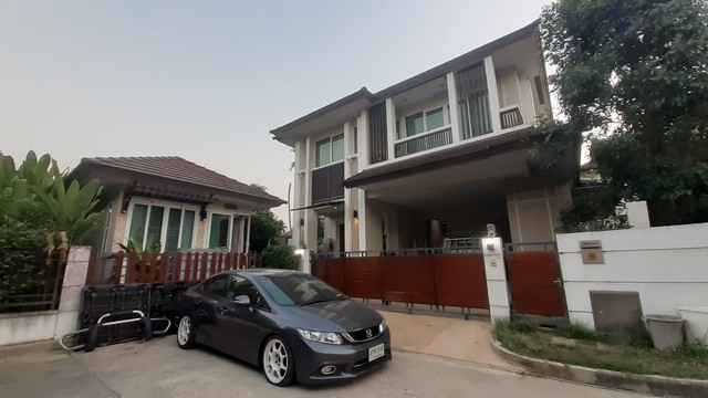 ขายบ้านเดี่ยว เดอะซิตี้ พระราม5 ราชพฤกษ์2 หลังริม 105 ตร.ว. 4 ห้องนอน 4 ห้องน้ำ พร้อมเรือนรับรอง สนามหญ้ากว้าง ใกล้ MRT