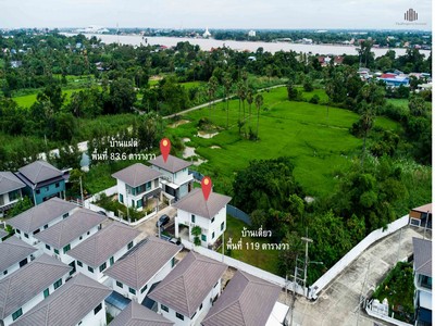 หมู่บ้านภัทรีดา อเวนิว 2 สามโคก ปทุมธานี รวมพื้นที่กว่า 208 ตร.วา / พื้นที่ใช้สอยรวมกว่า 330 ตร.ม.