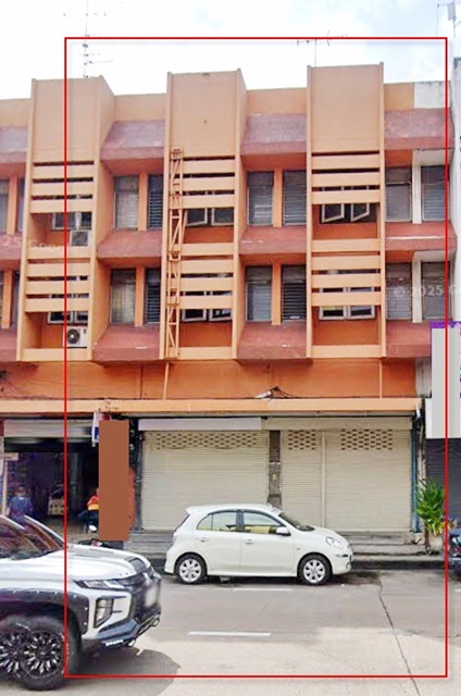 MRTบางกะปิ 1.5กม. 6นอน ให้เช่าอาคารพาณิชย์ 3ชั้น 2คูหา 38ตร.วา. 450ตร.ม. แฮปปี้แลนด์ ทำเลดี ติดถนนใหญ่ คลีนิค ร้านมือถือ 6น้ำ เดอะมอลล์