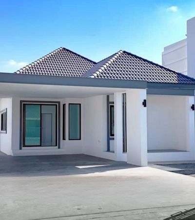 บ้านสร้างใหม่ สารภี-ดอนแก้ว พื้นที่ใหญ่กว้างมาก เงียบสงบ เป็นส่วนตัว สไตล์ Modern Contemporary