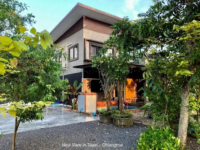 บ้านพักตากอากาศให้เช่า สไตล์ลอฟ์ท น้ำไม่ท่วม รอยัลวิว หางดง