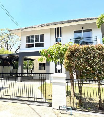 กาจน์กนกวิลล์ 10 (หางดง) บ้านเดี่ยวหลังใหญ่ ใกล้ รร.นานาชาติ และสนามบิน บ้านพร้อมอยู่ได้