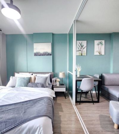 D Condo Ping ห้องรีโนเวท ลมเย็นสบายทั้งปี เฟอร์นิเจอร์ครบชุด มีเครื่องซักผ้าฝาหน้า