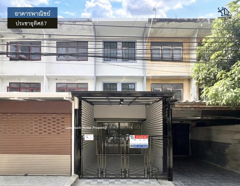 lN-106 ขายอาคารพาณิชย์ 3 ชั้น ซอยประชาอุทิศ87 รีโนเวทใหม่ สไตล์โมเดิร์น ทำเลดี เดินทางสะดวก พื้นที่ 19 ตรว 3 โถง 2 ห้องน้ำ