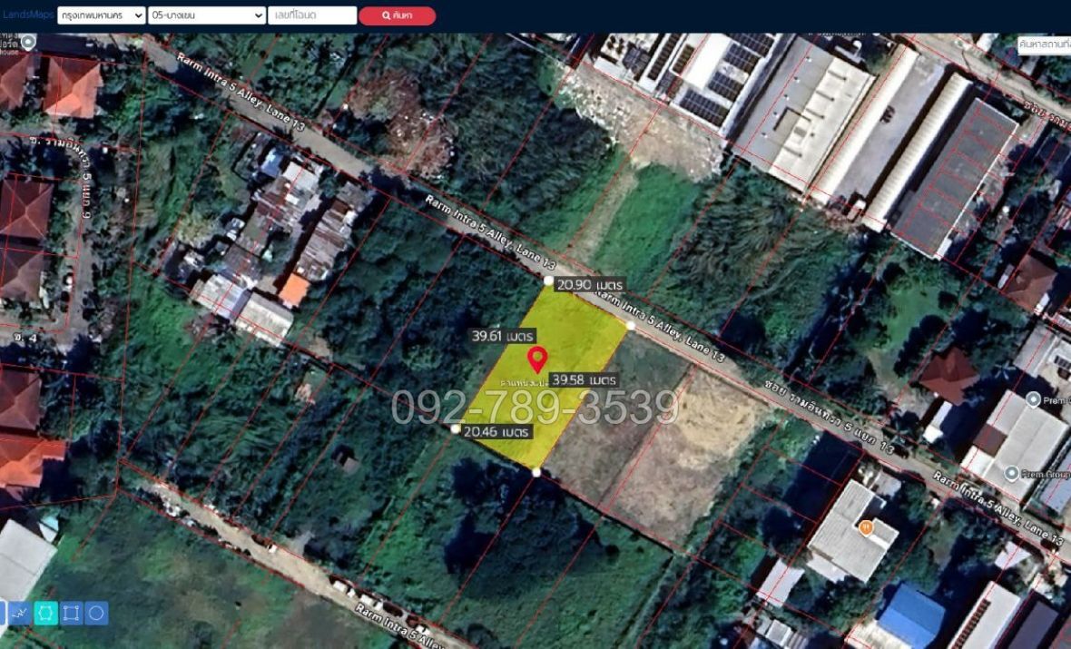 ขายที่ดินรามอินทรา 5 แยก 13 ขนาด 201 ตร.วา ใกล้เซ็นทรัลรามอินทรา รถไฟฟ้าสายสีชมพู สถานีรามอินทรา3 2