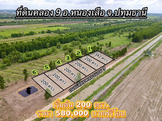 1 ขาย ที่ดิน ที่ดินคลอง9หนองเสือ ติดถนนเลียบคลองระพีพัฒน์ 200 ตรว. 5.8แสนเท่านั้น T. 086-301-6161 เหมาะทำบ้านสวนเกษตร บึงชำอ้อ หนองเสือ ปทุมธานี 2 งาน 200 ตร.วา ใกล้กับ คลองรพีพัฒน