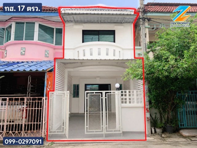 ขายบ้าน ทาวน์เฮ้าส์ ราคาถูก 17 ตร.วา. สภาพใหม่มาก ย่านเมืองปทุมธานี บ้านเทพมงคล