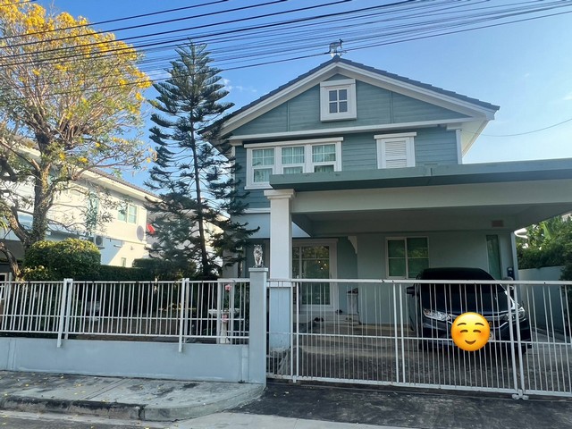 บ้านเดี่ยว หน้าสวน ไม่ติดใคร บรรยากาศดี 3 ห้องนอน 3 ห้องน้ำ หมู่บ้าน วิลลาจจิโอซอยเอแบคบางนา