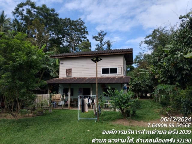 ขายบ้านเดี่ยว 2 ชั้น ซ.สายบ้านวังม่วง-บ้านท่าสะบ้า นาท่ามใต้ เมืองตรัง ตรัง