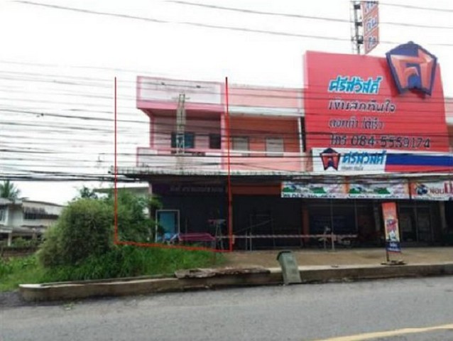 ขายอาคารพาณิชย์ 2 ชั้น ถ.บ้านหนองไทร-บ้านยวนสาว ต.ท่าขนอน อ.คีรีรัฐนิคม จ.สุราษฎร์ธานี