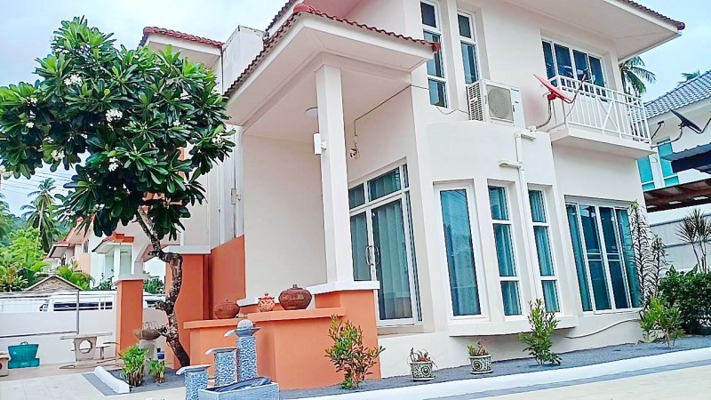 DIY ธูปะเตมีย์ เกาะสมุย Pool Villa บ้านเดี่ยว 2 ชั้น 3-4นอน ตลาดสดศรีฟ้า 650ม. 68 ตร.ว. 153 ตร.ม.